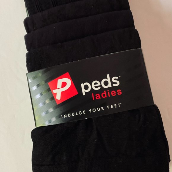PEDS Women's Black Trouser Socks "6 Pair" Fits Shoe Size 5-10 NWT - Picture 3 of 5